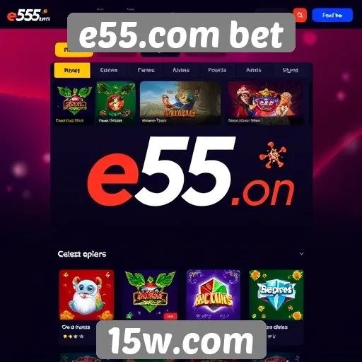 Interface do usuário do e55.com bet é intuitiva